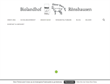 Tablet Screenshot of biolandhof-roenshausen.de